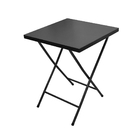 Jogo De Mesa E Cadeiras De Ferro Dobravel Para Bar - Preto