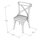 Jogo De Mesa Eiffel Retangular Tampo De Madeira 120x75cm Bran