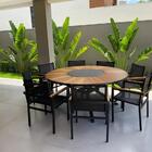 Jogo De Mesa Giratoria 1,60m 8 Cadeias Piscina Jardim