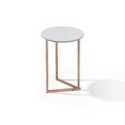 Jogo De Mesa Lateral Canto Jade Sala Estar Pés Ferro Luxo