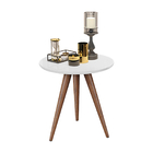 Jogo De Mesa Lateral E Apoio Decorativos Branco - Quality Móv
