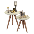 Jogo De Mesa Lateral E Apoio Off White