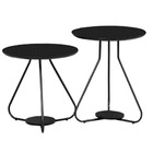 Jogo De Mesa Lateral New Jade Pé Preto Bisart Decor Preto