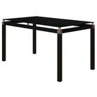 Jogo De Mesa Malva 140cm E 6 Cadeiras 118 Preto Fosco - Artef