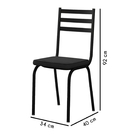 Jogo De Mesa Malva 75cm E 4 Cadeiras 118 Preto - Artefamol