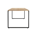 Jogo De Mesa Minimalista E Estante Hefesto Natura Preto