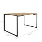 Jogo De Mesa Minimalista E Estante Hefesto Natura Preto