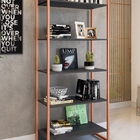 Jogo De Mesa Minimalista E Estante Hefesto Preto Cobre