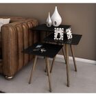 Jogo De Mesa Quadrada 3 Peças Preto - Pinoquio