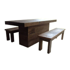 Jogo De Mesa Rústico Luana Em Madeira De Demolição - Cód 1847