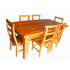 Jogo De Mesa Rústico Sara Em Madeira De Demolição - Cód 1123