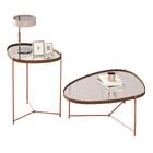 Jogo De Mesas Bergamo Castanho Bronze