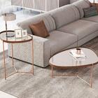 Jogo De Mesas Bergamo Castanho Bronze