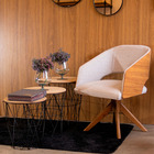 Jogo De Mesas De Apoio Halsey Pretas Com Tampo De Madeira