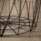 Jogo De Mesas De Apoio Halsey Pretas Com Tampo De Madeira