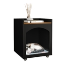 Jogo De Mesas De Cabeceira Casinha Pet Wilson Preto Freijó