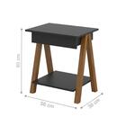 Jogo De Mesas De Cabeceira Com 1 Gaveta Gardenia Amadeirado P