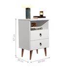 Jogo De Mesas De Cabeceira Com Nicho Allen Branco