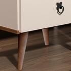 Jogo De Mesas De Cabeceira Com Nicho Allen Off White Freijó