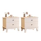 Jogo De Mesas De Cabeceira Vintage Briana Perola Com 2 Gavetas