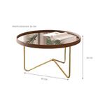 Jogo De Mesas Liechtestein Castanho Dourado