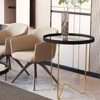 Jogo De Mesas Liechtestein Preto Dourado