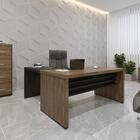 Jogo De Mesas Para Escritório Mendip Charuto Preto