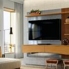 Jogo De Painel E Aparador Bennett Cinza Perolizado Tauari