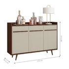 Jogo De Painel E Aparador Vitale Off White Nogal