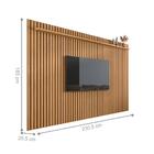 Jogo De Painel Ripado E Rack Agata Cumaru Off White