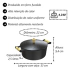 Jogo De Panela Ferro  2 Caçarolas  1 Frigideira Alça Ferro