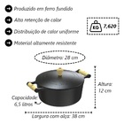 Jogo De Panela Ferro  2 Caçarolas  1 Frigideira Alça Ferro