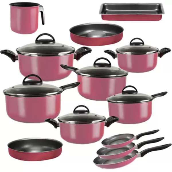 Jogo De Panela Fogão Chá De Casanova Casamento Cozinha 13 Pç