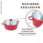 Jogo De Panela Fundida Alumínio Batido Caçarolas 5 Peças Tamp