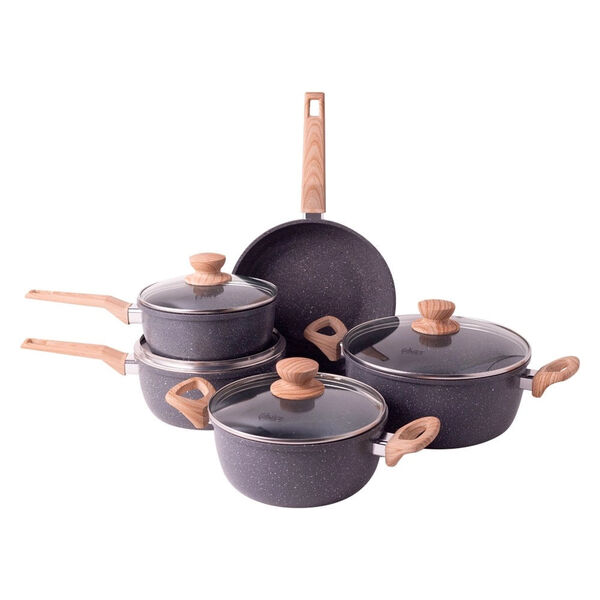 Jogo De Panela Oster Marble Edition Cinza Escuro