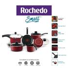 Jogo De Panela Rochedo Smart Com Penela De Pressão Vermelho 6