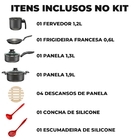 Jogo De Panelas 04 Peças Antiaderentes C/ Tampas De Vidro + 0