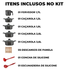 Jogo De Panelas 05 Peças Antiaderentes C/ Tampas De Vidro + 0