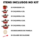 Jogo De Panelas 05 Peças Antiaderentes C/ Tampas De Vidro + 0