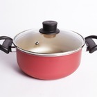 Jogo De Panelas 08 Peças Cereja Antiaderente