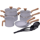 Jogo De Panelas 10 Pçs Indução Revestimento Cerâmico