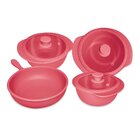 Jogo De Panelas 4 Peças Cerâmica Linea Rose Oxford®