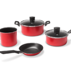 Jogo De Panelas 4 Peças Garlic - Vermelho- Brinox Vermelho Br