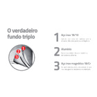 Jogo De Panelas 4 Peças Una Ceramic Em Aço Inox Tramontina