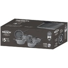 Jogo De Panelas 5 Pçs Brinox Ceramic Life Optima Stone Indução