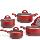 Jogo De Panelas 5 Peças Ceramic Life Granada Com Fundo De Ind