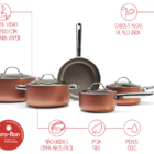 Jogo De Panelas 5 Peças - Curry Brinox Cobre  Brinox