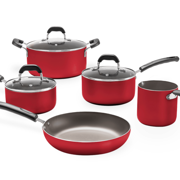 Jogo De Panelas 5 Peças Saffron - Brinox Vermelho Brinox