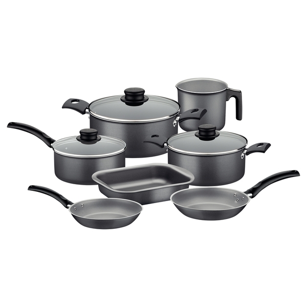 Jogo De Panelas 7 Pçs Antiaderente Turim Chumbo Tramontina