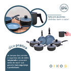 Jogo De Panelas 7 Pçs Antiaderentes De Cerâmica E Alumínio -